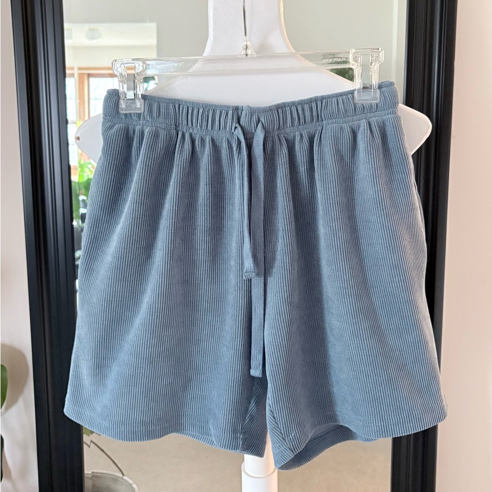 NEGATIVE SPACE Blue Soft Drawstring Shorts